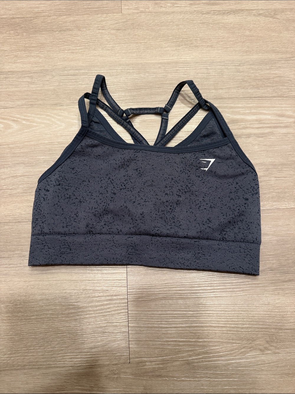 Gym Shark Layered Sports Bra Navy Small